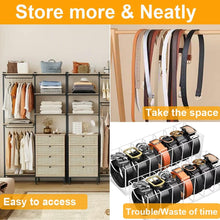 Load image into Gallery viewer, Belt Hanger with 20 Hooks/Max 60 Belts/Wooden Bra Hanger/360° Display/Non-Slip Belt Organizer/2 Pcs