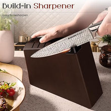 Load image into Gallery viewer, (Household) Astercook 15 Pcs Knife Set with Block/Dishwasher Safe/Built-in Sharpener/German Stainless Steel