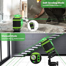 Load image into Gallery viewer, (Household) MAITHEUO 16 Line Self Leveling Laser Level/4 x 360°/100FT High Brightness/Remote Control/Rechargeable Battery(30 Hrs)/Construction/Home
