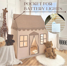 Load image into Gallery viewer, SOLD (Toys) LiCosmo Extra Large Cotton Kids Play Tent(50x43x63) with Carry Bag/33ft Battery Lights/3 Windows/Outside Pocket/Tent for Kids | Baby Tent/CPSC Certified