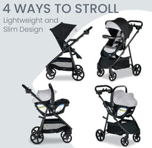 Load image into Gallery viewer, SOLD (Children) Britax Willow Brook S+ Baby Travel System/Infant Car Seat and Stroller Combo with Alpine Base/ClickTight Technology/SafeWash Insert and Cover/Glacier Onyx