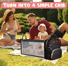 Load image into Gallery viewer, (Children) Arrozon 3 in 1 Diaper Bag Backpack/For Boys or Girls/Waterproof Travel Baby Bag with Changing Station