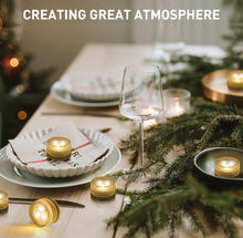 Load image into Gallery viewer, (Lawn & Garden) Mini Submersible LED Tea Lights/Waterproof Flameless Warm White LED Lights/Battery Powered/20pcs Without Remote