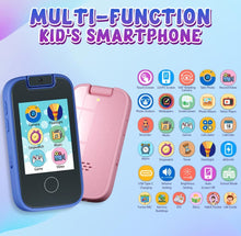 Load image into Gallery viewer, SOLD (Toys) Kids Phone for Girls/Age 3-5 Learning Cell Phone/Touchscreen Pretend Phone (Pink)