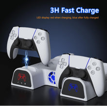 Load image into Gallery viewer, (Electronics) Vertical Stand with Cooling Fan Station for PS5 Slim Console/Playstation 5 Slim Accessories Charger for Disc Digital Edition/Controller Charging Dock/Headset Holder/Game Storage/Remote Slot