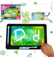 Load image into Gallery viewer, SOLD (Toys) DoodleJamz JellyBIGs/Supersized Sensory Gel Drawing Pad/Filled with Double The Squishy Gel/No-Mess/Non-Toxic/Travel-Ready/Unleash Larger-Than-Life Artistic Creations! (Yellow on Blue Gel)