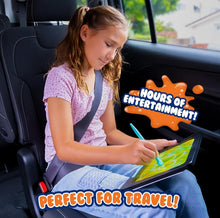 Load image into Gallery viewer, SOLD (Toys) DoodleJamz JellyBIGs/Supersized Sensory Gel Drawing Pad/Filled with Double The Squishy Gel/No-Mess/Non-Toxic/Travel-Ready/Unleash Larger-Than-Life Artistic Creations! (Yellow on Blue Gel)