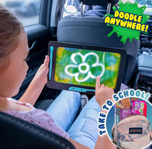 Load image into Gallery viewer, SOLD (Toys) DoodleJamz JellyBIGs/Supersized Sensory Gel Drawing Pad/Filled with Double The Squishy Gel/No-Mess/Non-Toxic/Travel-Ready/Unleash Larger-Than-Life Artistic Creations! (Yellow on Blue Gel)