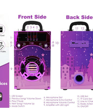 Load image into Gallery viewer, SOLD (Toys) IndeCool Kids Bluetooth Karaoke Machine with 2 Microphones/Remote Control/Wireless/Karaoke Speaker/Portable/MP3 Player