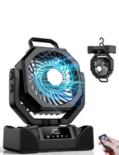 Load image into Gallery viewer, (Lawn & Garden) AUZONIMICS 3-In-1 Camping Fan/5 Speed/20000mAh/Cordless Rechargeable Portable/USB C/Battery Powered/LED Light, Display Screen