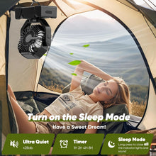 Load image into Gallery viewer, (Lawn & Garden) AUZONIMICS 3-In-1 Camping Fan/5 Speed/20000mAh/Cordless Rechargeable Portable/USB C/Battery Powered/LED Light, Display Screen