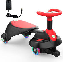 Load image into Gallery viewer, (Toys) Electric Wiggle Car/ANPABO 2 in 1 Wiggle Car Ride on Toy with Pedal/Adjustable Length/Light Up Wheels/Rechargeable Battery/Anti-Rollover Structure/Swing Car with Music for Kids 3 Years and Up
