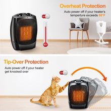 Load image into Gallery viewer, SOLD (Household/Office) Trustech Indoor Electric Space Heater 02/Desk Space Warmer/1500W/Ceramic/3 Modes/Tip-over &amp; Overheat Protection/Small Portable Heater
