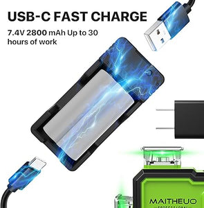 (Household) MAITHEUO 16 Line Self Leveling Laser Level/4 x 360°/100FT High Brightness/Remote Control/Rechargeable Battery(30 Hrs)/Construction/Home