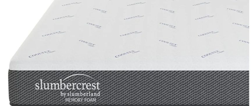 SOLD (Bedding) Slumbercrest 10 inch Queen Memory Foam Mattress Bed with Copper Cooling Cover and Cooling Infused Gel-Foam