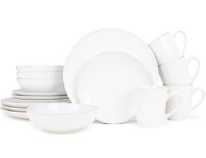 SOLD (Houseware) Elanze Designs Reactive Ceramic Dinnerware 16 Piece Set - Service for 4