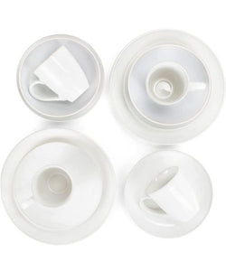 SOLD (Houseware) Elanze Designs Reactive Ceramic Dinnerware 16 Piece Set - Service for 4