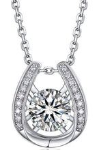 Load image into Gallery viewer, SOLD (Jewelry) Dance Necklace, 1Carat Moissanite Dance Pendent for Women, D Color VVS1 Simulated Diamond 925 Sterling Silver
