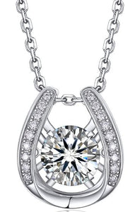 SOLD (Jewelry) Dance Necklace, 1Carat Moissanite Dance Pendent for Women, D Color VVS1 Simulated Diamond 925 Sterling Silver