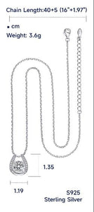 SOLD (Jewelry) Dance Necklace, 1Carat Moissanite Dance Pendent for Women, D Color VVS1 Simulated Diamond 925 Sterling Silver
