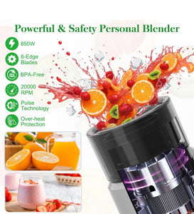 SOLD (Household) Blender and Grinder for Shakes and Smoothies/850W/Portable/Countertop/6-Edge Blade/To Go Cup/Juices/Ice/Food Prep