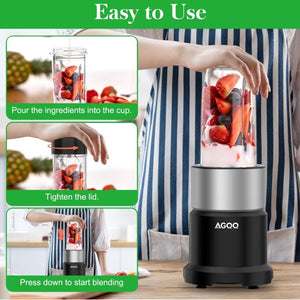 SOLD (Household) Blender and Grinder for Shakes and Smoothies/850W/Portable/Countertop/6-Edge Blade/To Go Cup/Juices/Ice/Food Prep