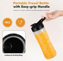 Load image into Gallery viewer, SOLD (Household) MoKo Countertop Blender for Smoothies/Ice/Portable Blender/Personal Size with 22oz BPA Free Travel Cup and Lid/6 Stainless Steel Blades for Powerful/Blending, Black
