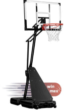 Load image into Gallery viewer, (Toys-Sports) WIN.MAX Portable Basketball Hoop Quickly Height Adjusted 4.9-10ft Outdoor/Indoor Basketball Goal System with 44 inch Backboard and Wheels
