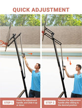 Load image into Gallery viewer, (Toys-Sports) WIN.MAX Portable Basketball Hoop Quickly Height Adjusted 4.9-10ft Outdoor/Indoor Basketball Goal System with 44 inch Backboard and Wheels
