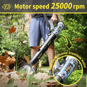 SOLD (Lawn & Garden) WeGofly 500 CFM Cordless Leaf Blower/2 x 21V 6.0Ah Battery and Charger