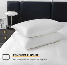 Load image into Gallery viewer, SOLD (Bedding) Levoo 100% Bamboo Duvet Cover/Queen Size Cooling Duvet Cover for Hot Sleepers/400 Thread Count/Soft Silky/3Pcs Comforter Cover Set with 1 Duvet Cover and 2 Pillowcases/No Insert (Queen, White)
