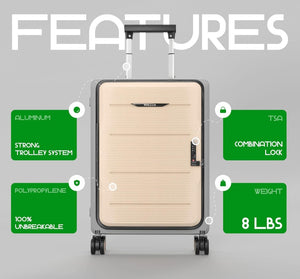 SOLD (Travel) Rollux Collapsible Suitcase with Wheels/Water and Impact Resistant/Hard Shell Carry On Luggage with Silent Double Spinner Wheels/20 Inch Carry On Luggage with TSA Lock/20 inch