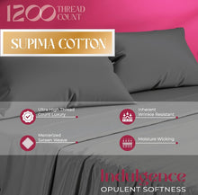 Load image into Gallery viewer, (Bedding) Mayfair Linen 5-Star Hotel Quality 1200 Thread Count 100% Supima Cotton Sheets for Queen Size Bed/4 Pc/Sateen Weave with Elasticized Deep Pocket
