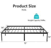 Load image into Gallery viewer, SOLD (Bedding) NEWBULIG Full Bed Frame-Heavy Duty Metal Platform Bed Frame with Storage Space Under Frame/Sturdy Steel Slat Support/No Box Spring Needed/14inch High
