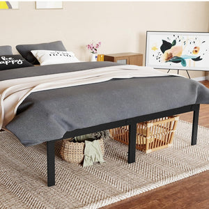 SOLD (Bedding) NEWBULIG Full Bed Frame-Heavy Duty Metal Platform Bed Frame with Storage Space Under Frame/Sturdy Steel Slat Support/No Box Spring Needed/14inch High