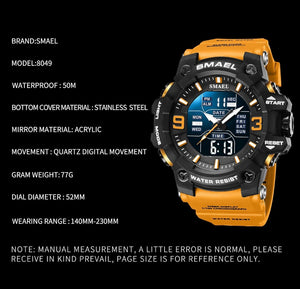 (Jewelry) SMAEL 8049 Sports Watch/Waterproof/Men Digital Watch