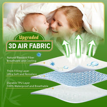 Load image into Gallery viewer, (Bedding) IMBLOO 100% Waterproof California King Mattress Protector/Bamboo 3D Air Fabric Mattress Cover/Breathable Cooling Mattress Pad Cover/Soft Noiseless Vinyl Free Machine Washable/8&#39;&#39;-21&#39;&#39; Deep Pocket
