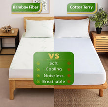 Load image into Gallery viewer, (Bedding) IMBLOO 100% Waterproof California King Mattress Protector/Bamboo 3D Air Fabric Mattress Cover/Breathable Cooling Mattress Pad Cover/Soft Noiseless Vinyl Free Machine Washable/8&#39;&#39;-21&#39;&#39; Deep Pocket
