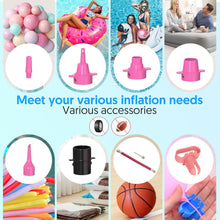 Load image into Gallery viewer, (Party Supply) 400W High-Power Electric Air Pump/Quick Fill Dual Nozzle Inflatable Bed Pumps/2.0 PSI Inflator-Deflator Blower for Balloon, Pool, Float Rafts
