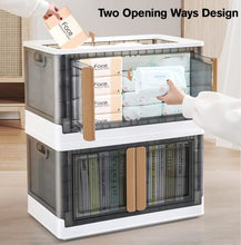 Load image into Gallery viewer, (Household) MOSFiATA Storage Bin with Lid/Folding Storage Box/Collapsible/2 Doors &amp; Wheels
