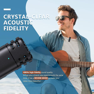 (Electronics) Wireless Mini Lavalier Microphone for Type-C Phone/Android, Laptop, Plug-Play USB-C