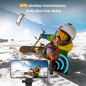 (Electronics) Wireless Mini Lavalier Microphone for Type-C Phone/Android, Laptop, Plug-Play USB-C