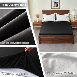 (Bedding) Inooro Full Mattress Protector Waterproof/Breathable Noiseless Bed Cover with Deep Pocket/6"-18"/Machine Washable Mattress Cover/54'' X 76''