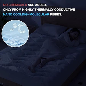 (Bedding) Primesoft Queen Cooling Mattress Pad - Supreme Comfort, Advanced Cooling Technology, and Unmatched Support Mattress Cover