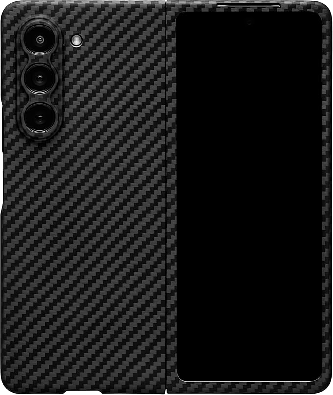 (Electronics) Latercase Samsung Galaxy Z Fold 5 Case/Classic/Durable and Thin/0.6mm Aramid Fiber/Precision Laser-Cut/Full Camera Protection/Non-Slip Matte Finish