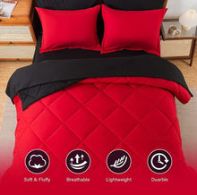 Load image into Gallery viewer, SOLD (Bedding) Cosybay Bed in a Bag King Reversible Comforter Set/7pcs/All Season Down Alternative Bedding Set/Pillow Shams, Flat Sheet, Fitted Sheet and Pillowcase
