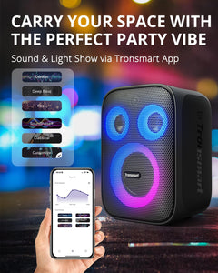 (Electronics) Tronsmart Halo 200 Bluetooth Speaker/Powerful Sound/Deep Bass/Party Sync/5 Lighting Modes/Custom EQ & Lights/18H Playtime/Supports Mic & Guitar