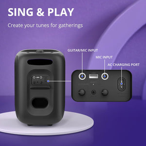 (Electronics) Tronsmart Halo 200 Bluetooth Speaker/Powerful Sound/Deep Bass/Party Sync/5 Lighting Modes/Custom EQ & Lights/18H Playtime/Supports Mic & Guitar
