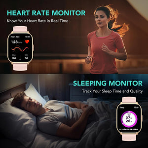 (Jewelry) SKG Smartwatch (Answer/Make Call) 1.95" Smartwatch for Android-iPhone/123+ Sports Fitness Tracker/IP68 Waterproof
