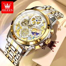 Load image into Gallery viewer, SOLD (Jewelry) OLEVS Top Brand Fashionable Men&#39;s Watch/Waterproof/Quartz Watch for Men/Gold Skeleton Style
